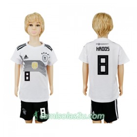 Camisolas de Futebol Alemanha Kroos 8 Criança Equipamento Principal Copa do Mundo 2018 Manga Curta